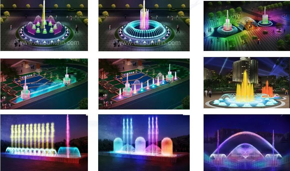 Free Design Stone Garden Products Outdoor Pool Pond LED Lights Small Music Dancing Water Fountain for Sale