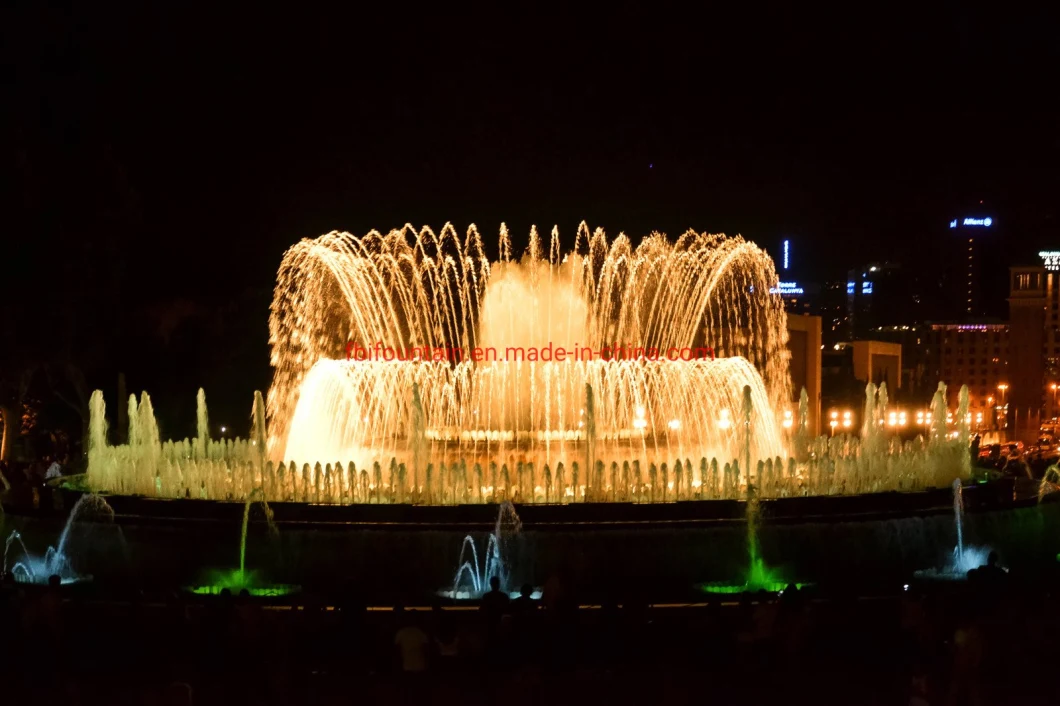 Outdoor Music Dancing Water Fountain on Playground with LED Lights