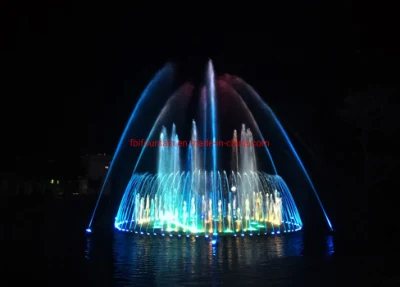 Fuente de pared de cortina de agua personalizada de baile de música al aire libre decorativa