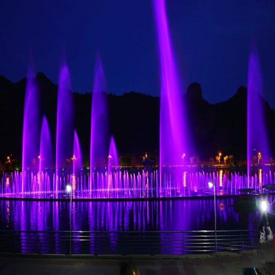 Fuente de música Fabricante Fuentes de agua cuadradas al aire libre Decoración del hogar Atraer Interacción de multitudes Fuente de ocio y entretenimiento