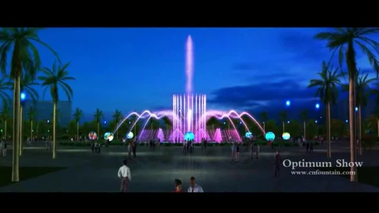 2022 Popular nuevo diseño pequeño Mini jardín piscina decorativa música baile fuente de agua interior a la venta