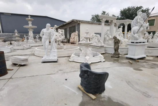 Fuente de agua de piedra de mármol al aire libre para jardín (SY-F342)