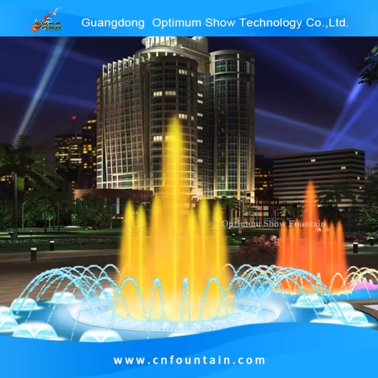 Diseño libre Productos de jardín de piedra Piscina al aire libre Estanque Luces LED Pequeña fuente de agua de baile de música para la venta