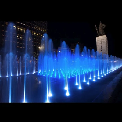 Fuente de agua de piso corriente interactiva de forma redonda de escultura grande